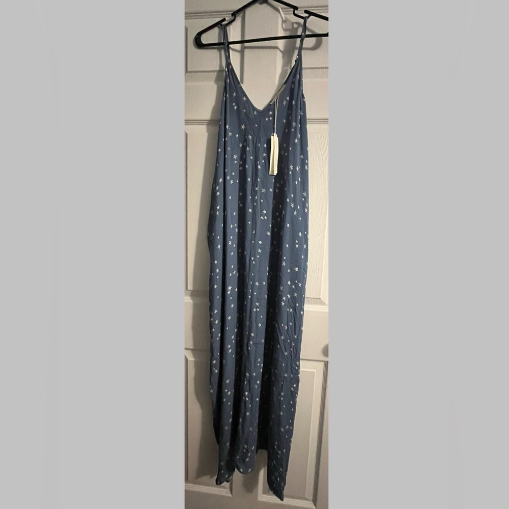 Blue star pattern maxi dress by LOVESTITCH, Size M/L